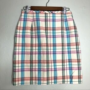 Mixit Vintage Colorful Plaid Check Retro Preppy Fitted Mini Skirt multicolored